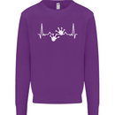 Lizard ECG Gekko Pulse Iguana Gecko Kids Sweatshirt Jumper Purple