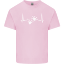 Lizard ECG Gekko Pulse Iguana Gecko Kids T-Shirt Childrens Light Pink