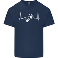 Lizard ECG Gekko Pulse Iguana Gecko Kids T-Shirt Childrens Navy Blue