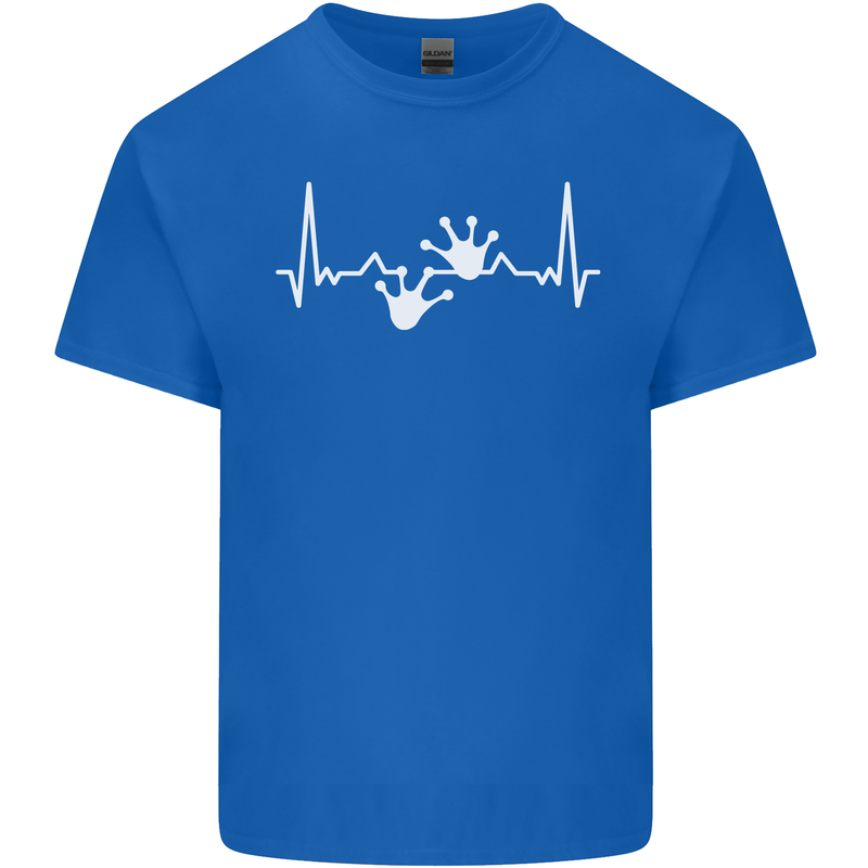 Lizard ECG Gekko Pulse Iguana Gecko Kids T-Shirt Childrens Royal Blue