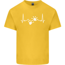 Lizard ECG Gekko Pulse Iguana Gecko Kids T-Shirt Childrens Yellow