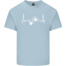 Lizard ECG Gekko Pulse Iguana Gecko Mens Cotton T-Shirt Tee Top Light Blue