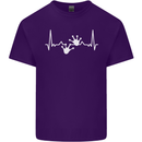 Lizard ECG Gekko Pulse Iguana Gecko Mens Cotton T-Shirt Tee Top Purple