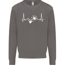 Lizard ECG Gekko Pulse Iguana Gecko Mens Sweatshirt Jumper Charcoal