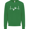 Lizard ECG Gekko Pulse Iguana Gecko Mens Sweatshirt Jumper Irish Green