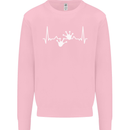 Lizard ECG Gekko Pulse Iguana Gecko Mens Sweatshirt Jumper Light Pink