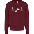Lizard ECG Gekko Pulse Iguana Gecko Mens Sweatshirt Jumper Maroon