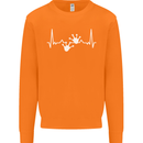 Lizard ECG Gekko Pulse Iguana Gecko Mens Sweatshirt Jumper Orange