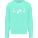 Lizard ECG Gekko Pulse Iguana Gecko Mens Sweatshirt Jumper Peppermint