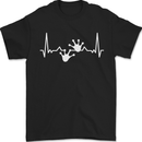 Lizard ECG Gekko Pulse Iguana Gecko Mens T-Shirt 100% Cotton Black