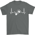Lizard ECG Gekko Pulse Iguana Gecko Mens T-Shirt 100% Cotton Charcoal