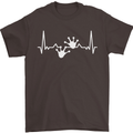 Lizard ECG Gekko Pulse Iguana Gecko Mens T-Shirt 100% Cotton Dark Chocolate