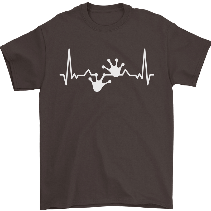 Lizard ECG Gekko Pulse Iguana Gecko Mens T-Shirt 100% Cotton Dark Chocolate