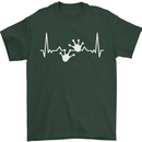 Lizard ECG Gekko Pulse Iguana Gecko Mens T-Shirt 100% Cotton Forest Green