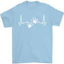 Lizard ECG Gekko Pulse Iguana Gecko Mens T-Shirt 100% Cotton Light Blue
