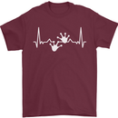 Lizard ECG Gekko Pulse Iguana Gecko Mens T-Shirt 100% Cotton Maroon