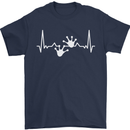 Lizard ECG Gekko Pulse Iguana Gecko Mens T-Shirt 100% Cotton Navy Blue
