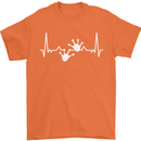 Lizard ECG Gekko Pulse Iguana Gecko Mens T-Shirt 100% Cotton Orange