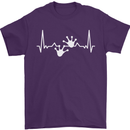 Lizard ECG Gekko Pulse Iguana Gecko Mens T-Shirt 100% Cotton Purple