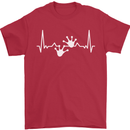 Lizard ECG Gekko Pulse Iguana Gecko Mens T-Shirt 100% Cotton Red