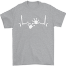 Lizard ECG Gekko Pulse Iguana Gecko Mens T-Shirt 100% Cotton Sports Grey