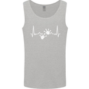 Lizard ECG Gekko Pulse Iguana Gecko Mens Vest Tank Top Sports Grey