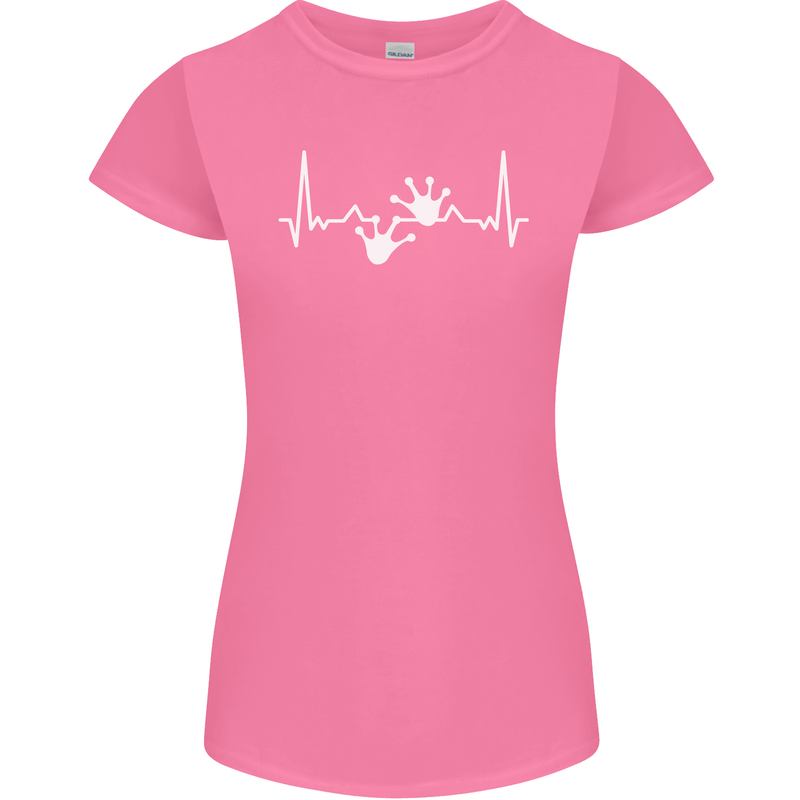 Lizard ECG Gekko Pulse Iguana Gecko Womens Petite Cut T-Shirt Azalea