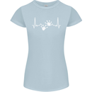 Lizard ECG Gekko Pulse Iguana Gecko Womens Petite Cut T-Shirt Light Blue