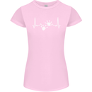 Lizard ECG Gekko Pulse Iguana Gecko Womens Petite Cut T-Shirt Light Pink