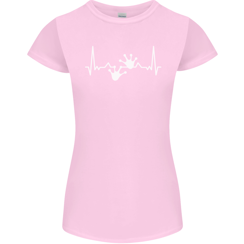 Lizard ECG Gekko Pulse Iguana Gecko Womens Petite Cut T-Shirt Light Pink