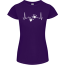 Lizard ECG Gekko Pulse Iguana Gecko Womens Petite Cut T-Shirt Purple