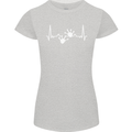 Lizard ECG Gekko Pulse Iguana Gecko Womens Petite Cut T-Shirt Sports Grey