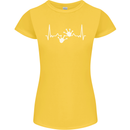 Lizard ECG Gekko Pulse Iguana Gecko Womens Petite Cut T-Shirt Yellow