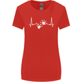 Lizard ECG Gekko Pulse Iguana Gecko Womens Wider Cut T-Shirt Red