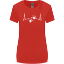 Lizard ECG Gekko Pulse Iguana Gecko Womens Wider Cut T-Shirt Red