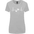 Lizard ECG Gekko Pulse Iguana Gecko Womens Wider Cut T-Shirt Sports Grey