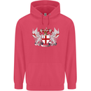 London Coat of Arms England St Georges Day Childrens Kids Hoodie Heliconia