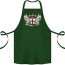 London Coat of Arms England St Georges Day Cotton Apron 100% Organic Forest Green