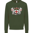 London Coat of Arms England St Georges Day Kids Sweatshirt Jumper Forest Green