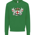 London Coat of Arms England St Georges Day Kids Sweatshirt Jumper Irish Green
