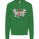 London Coat of Arms England St Georges Day Kids Sweatshirt Jumper Irish Green