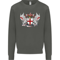 London Coat of Arms England St Georges Day Kids Sweatshirt Jumper Storm Grey