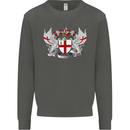 London Coat of Arms England St Georges Day Kids Sweatshirt Jumper Storm Grey