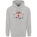 London Coat of Arms England St Georges Day Mens 80% Cotton Hoodie Sports Grey