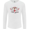 London Coat of Arms England St Georges Day Mens Long Sleeve T-Shirt White