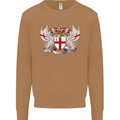 London Coat of Arms England St Georges Day Mens Sweatshirt Jumper Caramel Latte