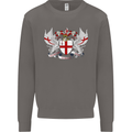 London Coat of Arms England St Georges Day Mens Sweatshirt Jumper Charcoal