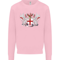 London Coat of Arms England St Georges Day Mens Sweatshirt Jumper Light Pink