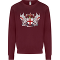 London Coat of Arms England St Georges Day Mens Sweatshirt Jumper Maroon