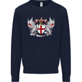 London Coat of Arms England St Georges Day Mens Sweatshirt Jumper Navy Blue